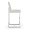 Manhattan Comfort Element 29" Faux Leather Bar Stool in Pearl White and Polished Chrome (Set of 2) 2-BS010-PW - alternate 4